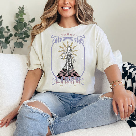 Libra Zodiac Graphic T-Shirt