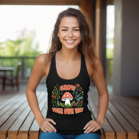 Grow your own way Mushroom Tank Top