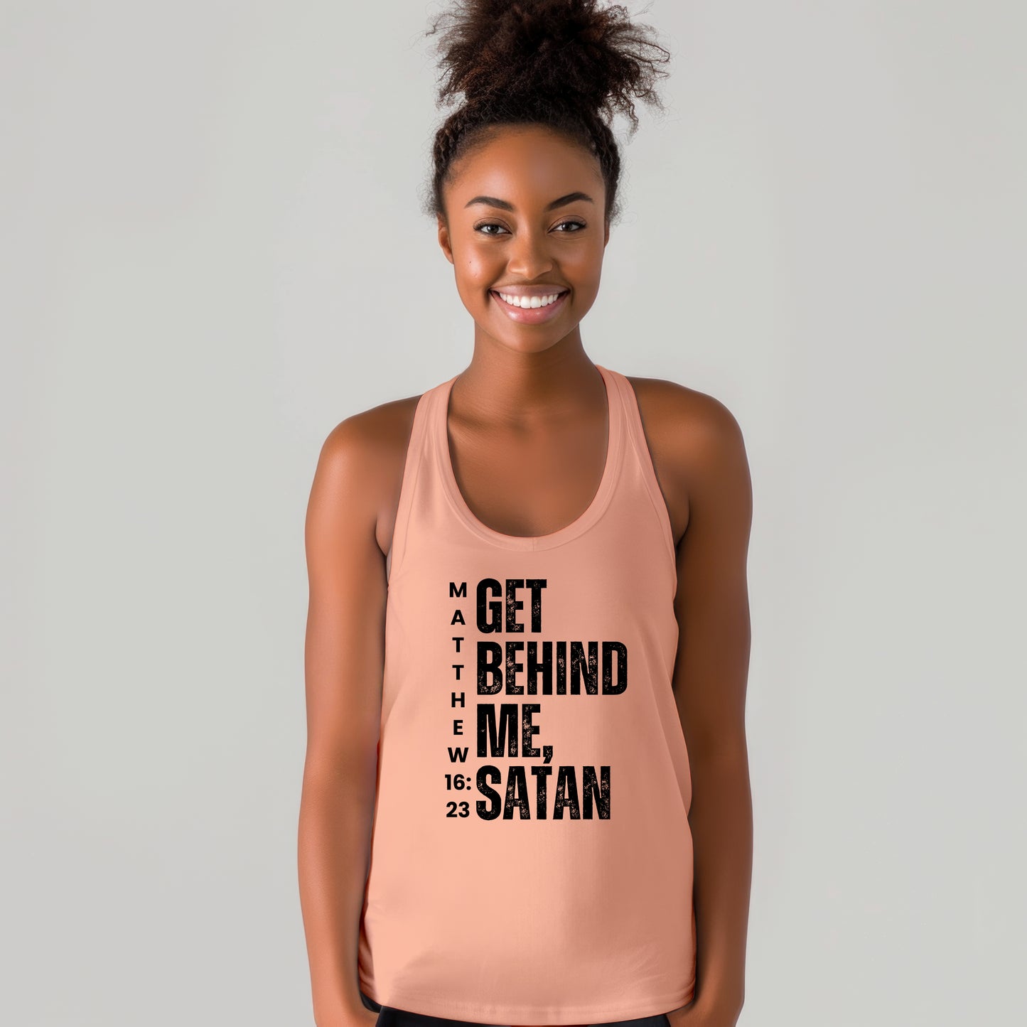 Get Behind Me Satan Racerback Tank Top